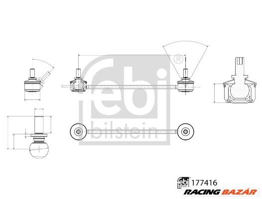 FEBI BILSTEIN 177416 - Stabilizátor pálca BMW 1. kép