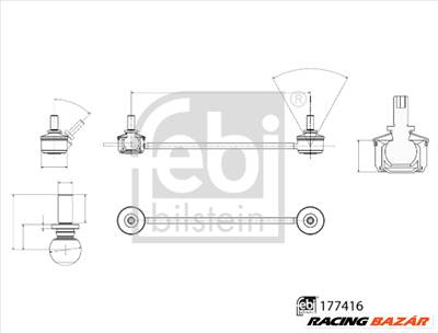 FEBI BILSTEIN 177416 - Stabilizátor pálca BMW