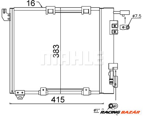 MAHLE AC 349 000S - klíma kondenzátor CHEVROLET OPEL VAUXHALL 1. kép