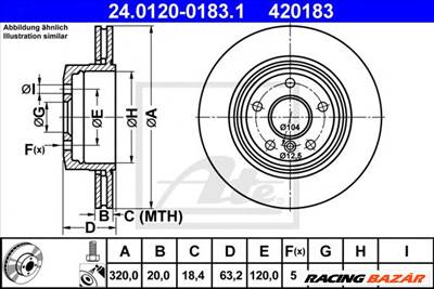 ATE 24.0120-0183.1 - féktárcsa BMW