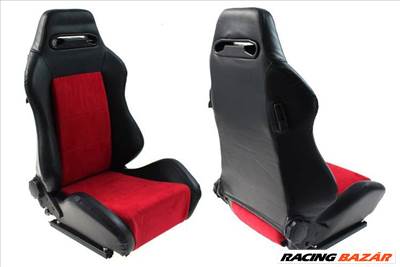Monza R - LOOK PVC Versenyülés (Fekete Piros)