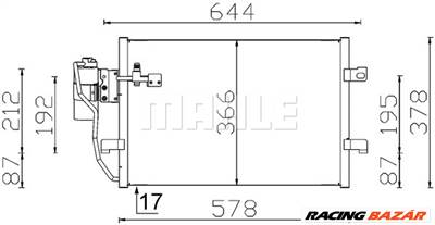 MAHLE AC 351 000S - klíma kondenzátor MERCEDES-BENZ