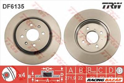 TRW DF6135 - féktárcsa SUZUKI
