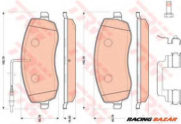 TRW GDB1820 - fékbetét CITROËN FIAT LANCIA PEUGEOT 1. kép