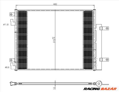 NRF 350506 - klíma kondenzátor OPEL VAUXHALL