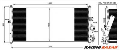 NRF 35563 - klíma kondenzátor NISSAN