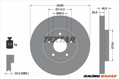 TEXTAR 92326203 - féktárcsa MAZDA