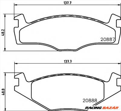 TEXTAR 2088708 - fékbetét SEAT VW