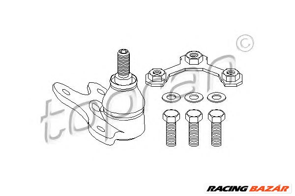 TOPRAN 103 998 - Lengőkar gömbfej SEAT VW 1. kép