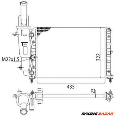 MAGNETI MARELLI 350213113003 - Vízhűtő (Hűtőradiátor) FIAT LANCIA 1. kép