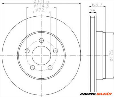 TEXTAR 92203303 - féktárcsa DODGE JEEP