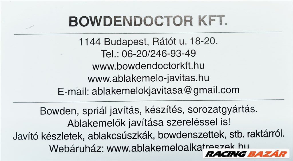 Meghajtó spirálok és bowdenek javítása-készítése,minta szerint,www.bowdendoctorkft.hu  21. kép