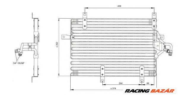 NRF 35052 - klíma kondenzátor ALFA ROMEO FIAT LANCIA 1. kép