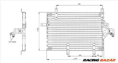 NRF 35052 - klíma kondenzátor ALFA ROMEO FIAT LANCIA