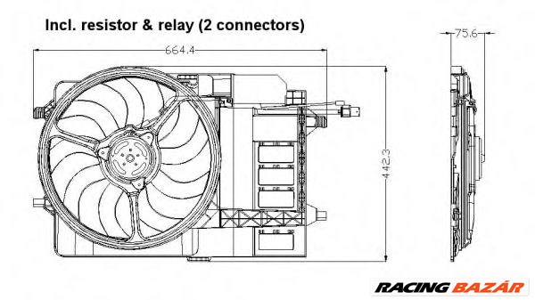 NRF 47302 - hűtőventillátor MINI 1. kép
