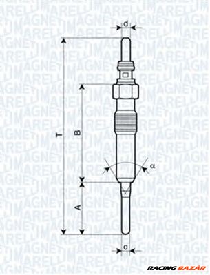 MAGNETI MARELLI 062900087304 - izzítógyertya RENAULT SUZUKI 1. kép