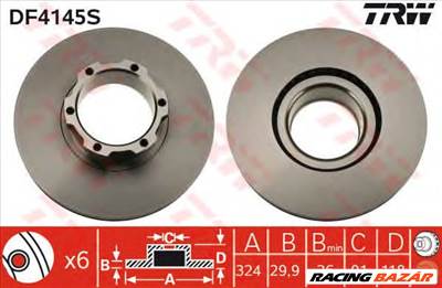 TRW DF4145S - féktárcsa MERCEDES-BENZ