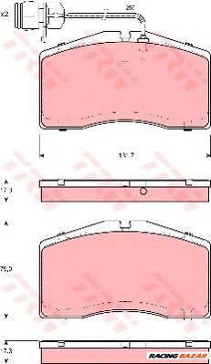 TRW GDB1523 - fékbetét AUDI
