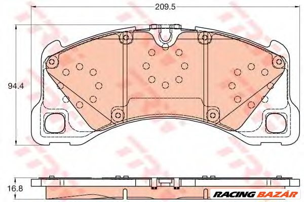 TRW GDB2052 - fékbetét PORSCHE 1. kép