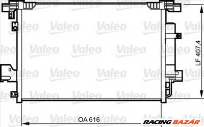 VALEO 814315 - klíma kondenzátor CITROËN MITSUBISHI PEUGEOT