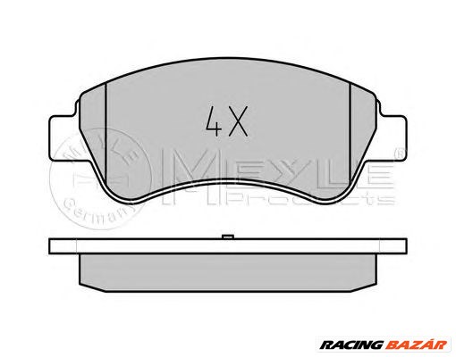 MEYLE 025 235 9919/PD - fékbetét CITROËN CITROEN (DF-PSA) DS OPEL PEUGEOT PEUGEOT (DF-PSA) VAUXHALL 1. kép