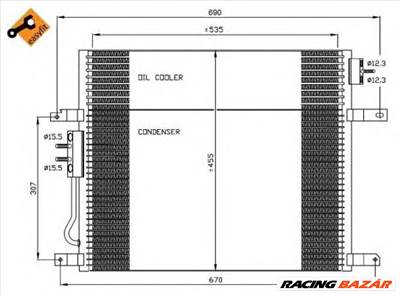 NRF 35577 - klíma kondenzátor JEEP