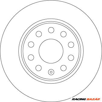 TRW DF6952 - féktárcsa AUDI SEAT SKODA VW