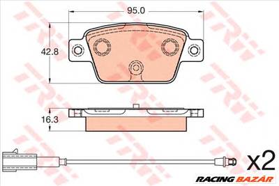 TRW GDB2054 - fékbetét CHRYSLER FIAT LANCIA