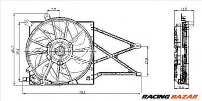 NRF 47015 - hűtőventillátor OPEL VAUXHALL