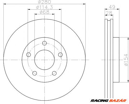 TEXTAR 92109403 - féktárcsa INFINITI NISSAN 1. kép