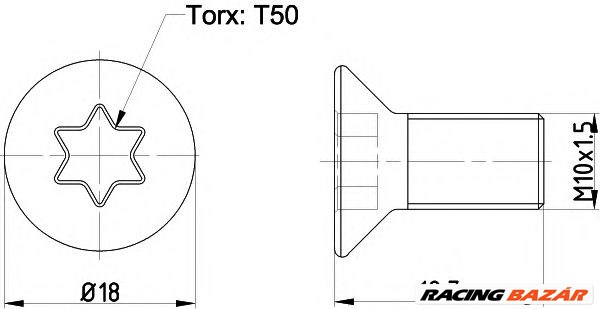 TEXTAR TPM0016 - féktárcsa csavar FORD FORD AUSTRALIA 1. kép
