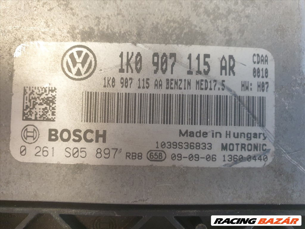 Volkswagen Golf VI CDAA motorvezérlő 1K0 907 115 AR 2. kép