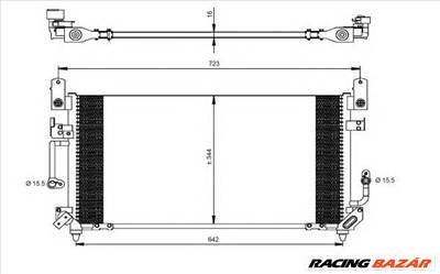 NRF 35423 - klíma kondenzátor TOYOTA