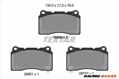 TEXTAR 2585001 - fékbetétkészlet, tárcsafék HONDA