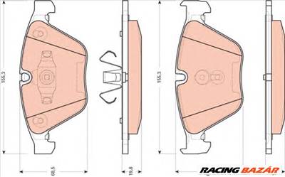TRW GDB1729 - fékbetét BMW BMW (BRILLIANCE)
