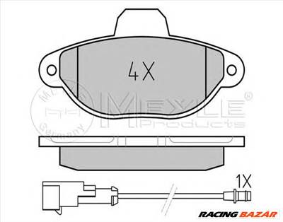 MEYLE 025 214 3617/PD - fékbetét FIAT LANCIA