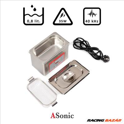 ASonic Ultrahangos tisztító 0,8l, 35W, 40kHz - PRO-08-40