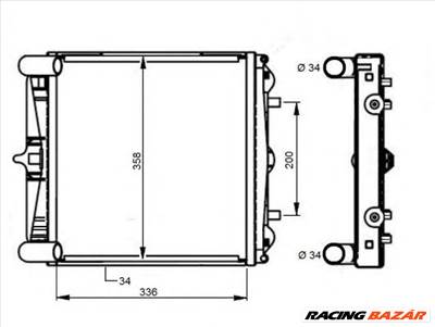 NRF 59131 - Vízhűtő (Hűtőradiátor) PORSCHE