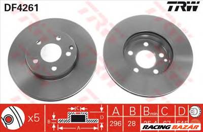 TRW DF4261 - féktárcsa MERCEDES-BENZ MERCEDES-BENZ (BBDC)