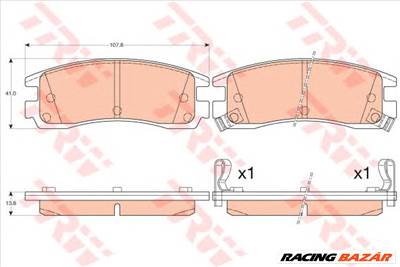 TRW GDB4098 - fékbetét BUICK BUICK (SGM) CHEVROLET OLDSMOBILE PONTIAC