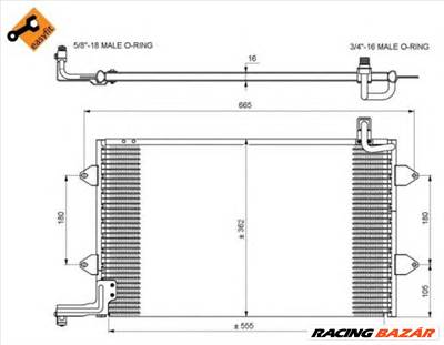 NRF 35584 - klíma kondenzátor VW