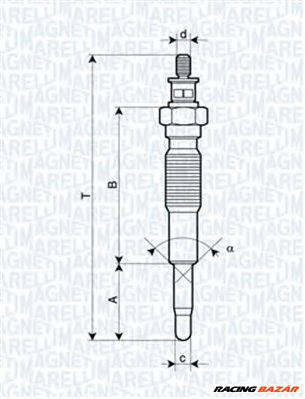 MAGNETI MARELLI 062900094304 - izzítógyertya FORD KIA MAZDA SUZUKI 1. kép