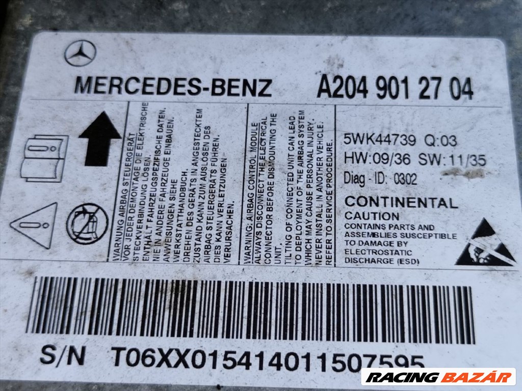 Mercedes C-osztály W204 LÉGZSÁK SZETT 5. kép