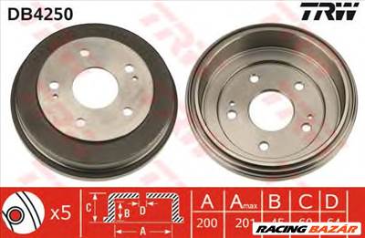 TRW DB4250 - fékdob HONDA