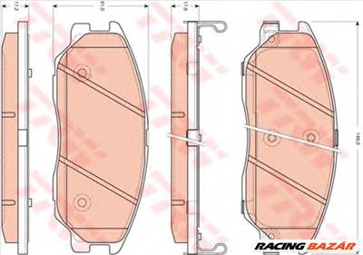 TRW GDB3412 - fékbetét KIA (DYK) SSANGYONG