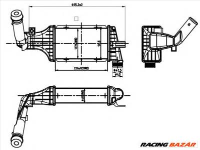 NRF 30427 - töltőlevegőhűtő OPEL VAUXHALL