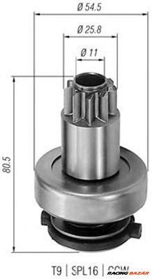 MAGNETI MARELLI 940113020304 - önindító fogaskerék 1. kép