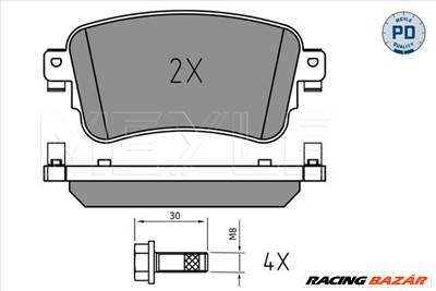 MEYLE 025 225 8818/PD - fékbetétkészlet, tárcsafék CITROËN FIAT OPEL PEUGEOT TOYOTA VAUXHALL