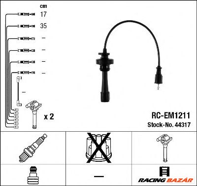 NGK 44317 - gyújtókábel szett MITSUBISHI 1. kép