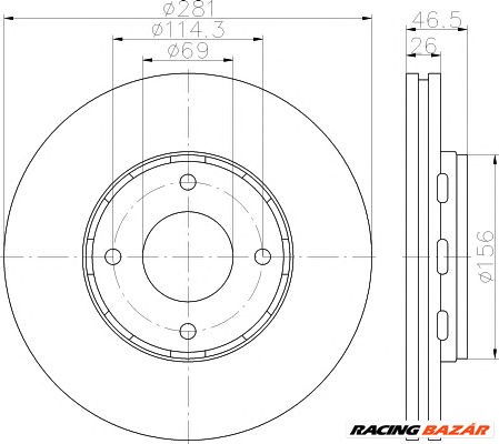 TEXTAR 92204400 - féktárcsa MITSUBISHI SMART 1. kép